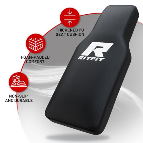 RitFit Leg Press Hack Squat Machine, Professional Adjustable Leg Press Machine for Home Gym with Linear Bearing, Specialty Hack Squat Machine for Full Lower Body Workout with Weight Storage Posts