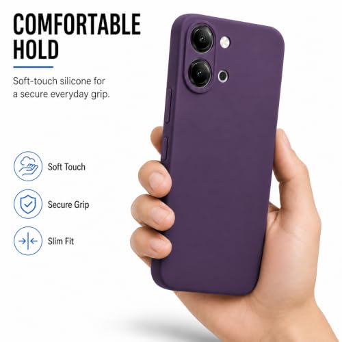 Image of FIRST MART Matte Silicone Back Cover for iQOO Z11 Lite - Purple