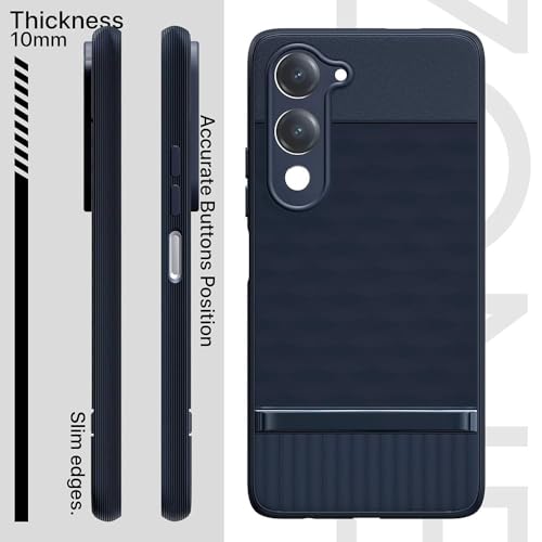 Image of Shockproof Case | Full Camera Protection | TPU Flexible Back Cover for Vivo Y04 4G / Y19e 4G / Y19 5G / Y29s 5G / T4 Lite 5G / iQOO Z10 Lite 5G (Steel Blue)
