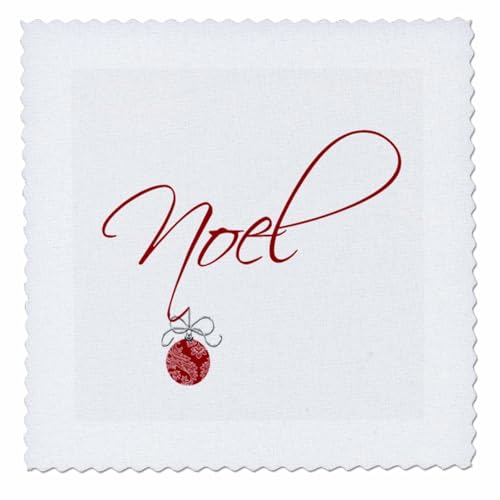 6x6 inch Quilt Square - Noel Christmas Ornament TDSwhite – Christmas Holidays Xmas