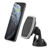 Scosche MPQ2WD-Xtsp MagicMount Pro Charge 10W Qi-Certified Wireless Fast Charge Magnetic Phone/GPS Suction & Adhesive Mount Holder for The Car