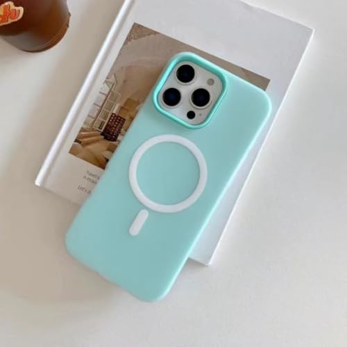 Coque magnétique iPhone 12 antichoc vert clair pour éviter les rayures d'écran