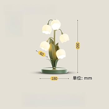 Amazon.co.jp : Nihig 花テーブルランプ、花柄ガラスランプ