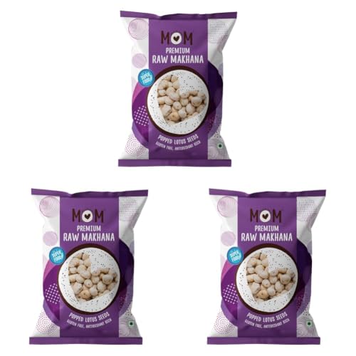 Image of MOM - Meal of the Moment, Roasted Premium Raw Makhana, 250g | Gluten Free | Anti Oxidants | MSG Free | Zero Trans Fat | No added Preservatives and No artificial Flavours (Pack of 3)