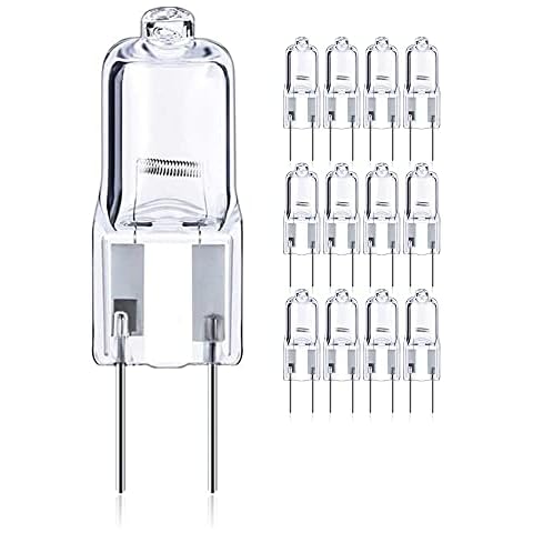 Luxvista 35W G6.35 GY6.35-Sockel Halogen Glühbirnen, Dimmbare 12V-Niedervoltlampe Bi-Pin 820lm Halogenlampe Warmweiß 2700K Cover