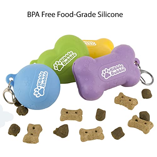 Kibble Bubble Bolsa para petisco para cães, osso roxo