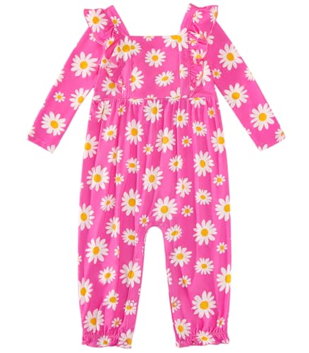 Image of DREAMHALO Baby Girls Rompers-Viscose Made from Bamboo,Long Sleeve Pants Romper Clothes Infant Outfits for Girl