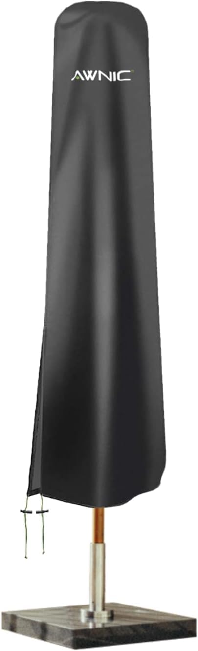 Awnic Housse de Parasol Imperméable 420D Oxford Anti-UV 3x3m Noir