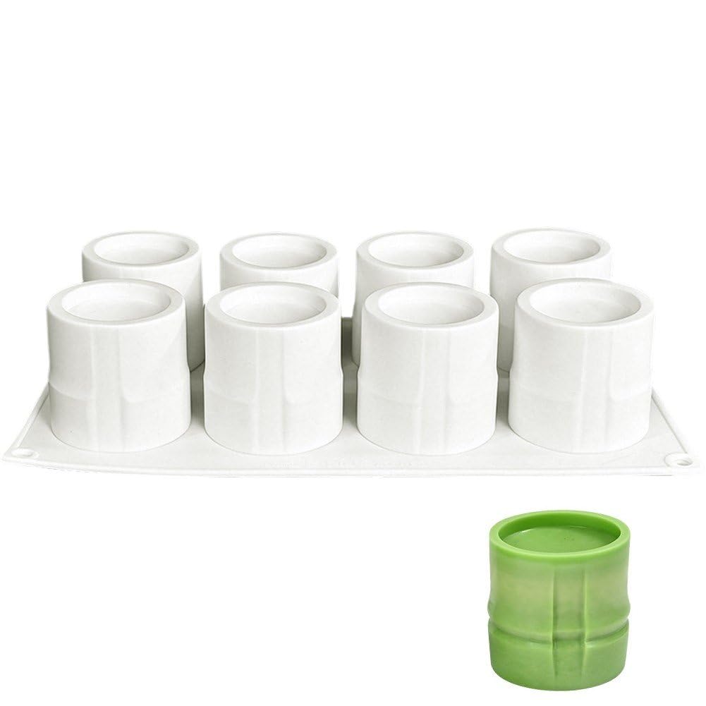 Sslvya Bamboo Shaped Chocolate Mold Silicone Mould for Chocolate Cake Jelly Pudding Handmade Soap Cake Moulds Diy Baking Molds