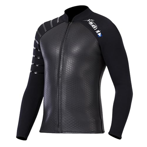Chaqueta Top para Buceo de Neopreno 3mm para Hombre y Mujer con Cremallera Frontal y Mangas Largas para Natación, Snorkel y Surf miniatura 1
