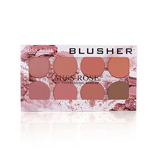 Delisoul 8 Colors Face Blush Palette,Matte Blush Powder,Pink Blush Makeup Palette,Blush And Bronzer Foundation Palette,Long-Lasting Pigment Neutral Colors,Cruelty Free Mineral Makeup For Cheeks #TOP7