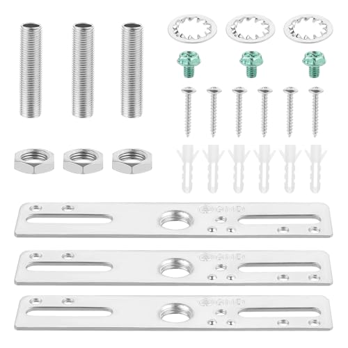 Image of 4 Inch Light Fixture Mounting Bracket, 3 Set Small Chandelier Hold Plate Light Mounting Bracket Kit Universal Lamp Fixture Hardware for Chandelier Wall-Light