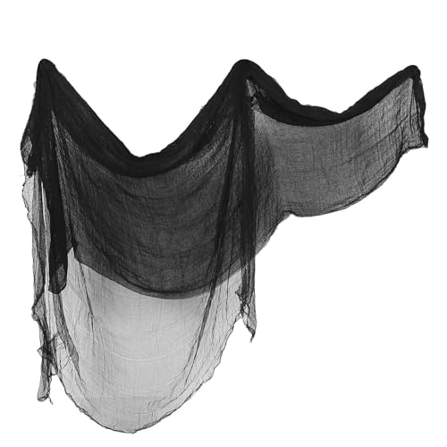 Gasa negra para decoración de Halloween Luxshiny reutilizable de 5m 2