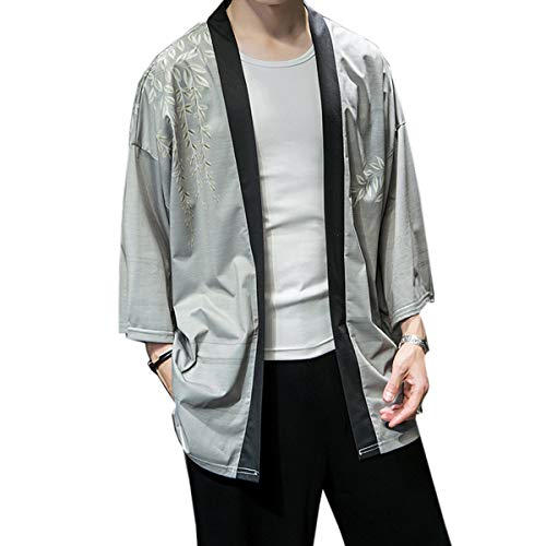 Seidarise Men's Haori Jacket Kimono Cardigan Yukata Noragi Happi Coat