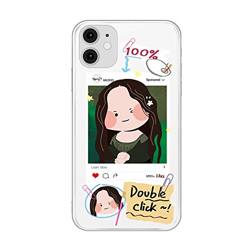 Preisvergleich Produktbild ZHANGSHUANG Lisa, Geeignet Für iPhone 11 Handyhülle, Xs Max7 / 8Plus Transparente Weibliche Schutzhülle