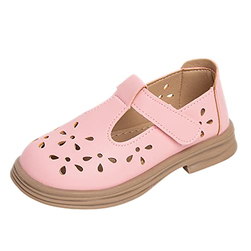 Toddler Baby Kid Girl Boy Sandals Leather Non Slip Sandals Outdoor Breathable Sandals Summer Autumn (Red, 9.5 Toddler)