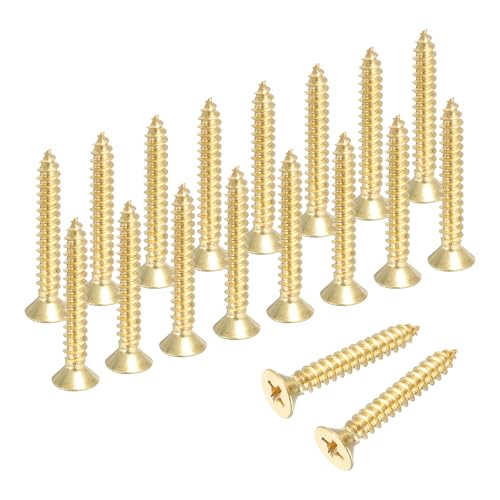 MECCANIXITY �^�J�t�B���b�v�X�؃l�W�AM4 x 25mm �^�J�t�B���b�v�X �t���b�g�؃l�W �Z���t�^�b�s���O�Ƌ�R�l�N�^�[ �h�A�q���W�A�؍H�ADIY�v���W�F�N�g�p�A(�S�[���h�g�[���A18�p�b�N)