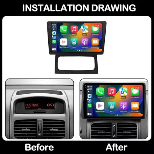 Pantalla Carplay para coche con Android Auto y GPS portátil de alta velocidad 32G 2