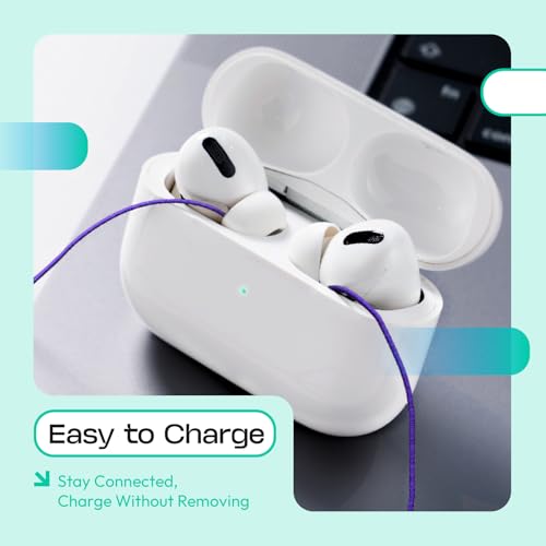Image of Anti-Lost Strap for Wireless in-Ear Earbuds, New Version Airpods pro Lanyard (Compatible with Earbuds with Ear Tips, Airpods Pro 1 2 3, Sony, Beats, Samsung, Bose) - Purple