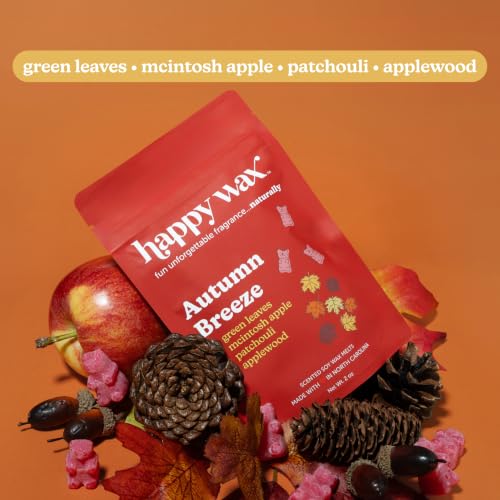 Image of Happy Wax Forever Fall Collection: Natural, Non-Toxic Scented Soy Wax Melts - Total 6oz Variety Pack: Autumn Breeze, Apple Picking, Pumpkin Spice Latte