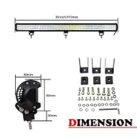Willpower Led Arbeitsscheinwerfer Auto 36inch 234W Zusatzscheinwerfer 12V Flutlicht Reflektor Spotlight Combo IP67 Wasserdicht 6000K Scheinwerfer Arbeitslicht Offroad Auto SUV UTV ATV – Ansicht 2