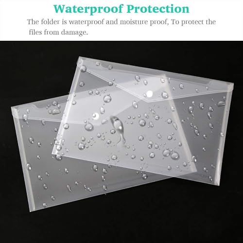 Image of Shuban A5 Small Document File Folder | Plastic Envelope Files | Waterproof Expanding File Folder for Office, School, Bills, Receipts, Certificates & Travel Documents(5Pcs-Mix Color)