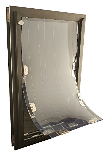 Security Boss MaxSeal Door Mounted Pet Door - Both Small and Huge Superior Weatherproof Seal - Easy Door Mount Installation - Durable Aluminum Frame