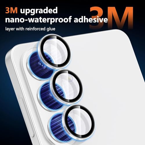 Image of Premium Camera Lens Protector Compatible For Samsung Galaxy S26 Ultra 5G (Silver) Camera Lens Protector - 9H Tempered Glass, Military-Grade Anti-Scratch, Case-Friendly, Easy Install Frame