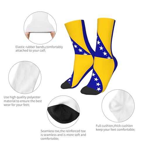 SEAEAGLE Bosnian Flag A Pair Junior Athletic Short Tube Socks Children Calf Tube Socks Short Stockings3