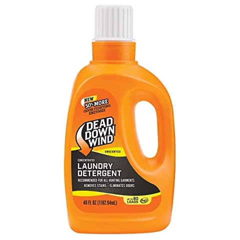 DEAD DOWN WIND Unscented Laundry Detergent (40 Oz) – Scent Eliminating Liquid Detergent for Clothing and Gear – Durable Hunting Scent Eliminators – Advanced Hunting Gear Cover