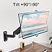 ErgoFocus Monitor Wall Mount Fits Max 35 Inch/26.4lbs Computer Screen, Ultrawide Premium Single Arm, Full Motion Gas Spring Wall Monitor Mount with VESA Extension Kit for Max VESA 200x200mm