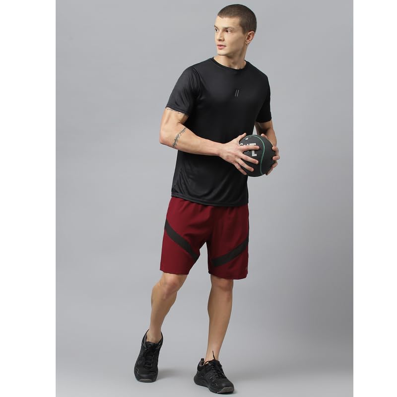 ATICX Slim Fit Pack of 2 Polyester Sports T-Shirts for Men - Round Neck Quick Dry Half Sleeve Breathable Stylish Gym & Workout Combo Tee for Running, Cycling, Football, Swimming, Black & Yellow, L - Image 7 thumbnail