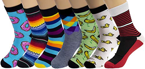 Morning Drawer Crazy Crew Dress Socks for Men and Women - Fashionable Patterned Comfy Cozy Striped Funky and Funny Socks