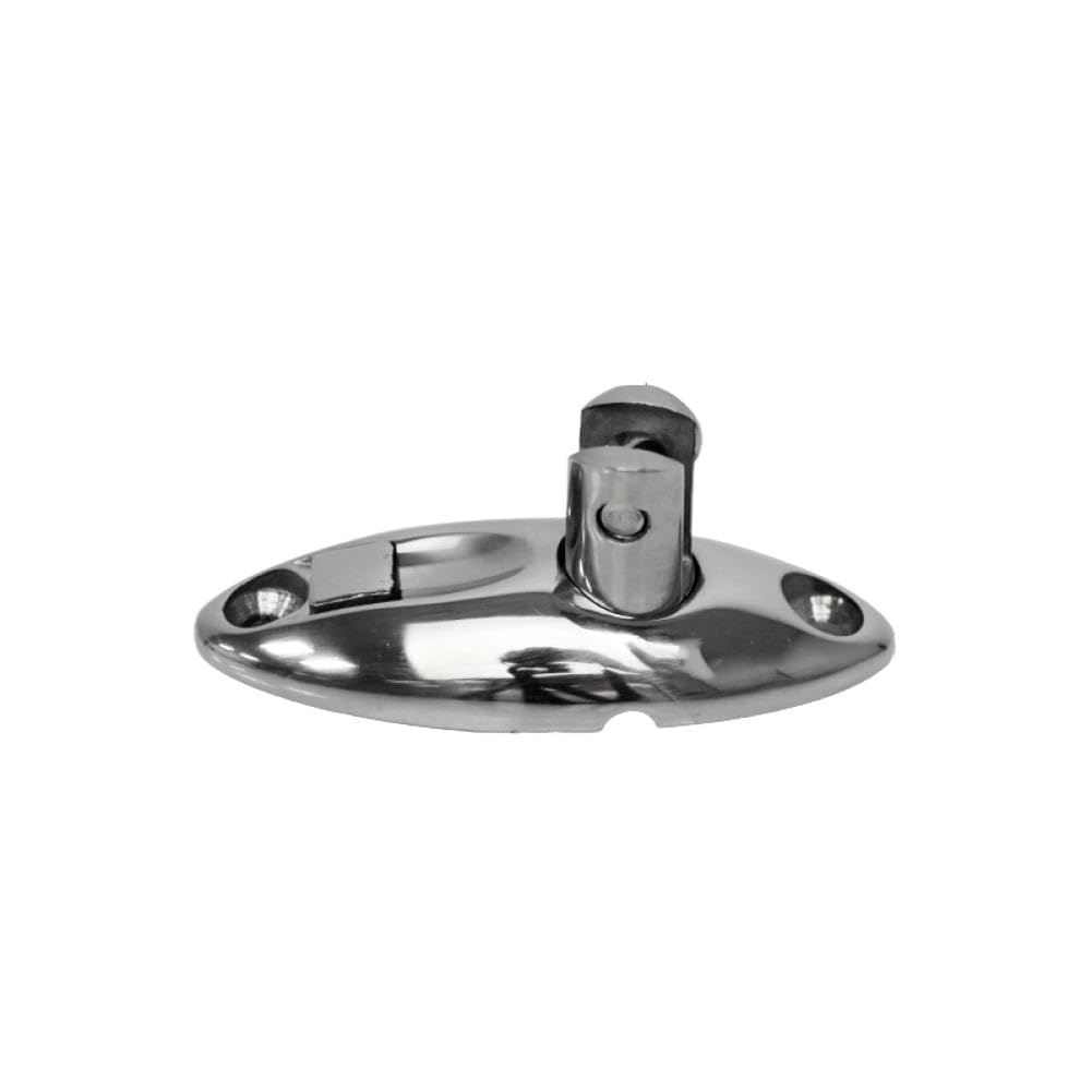 Ahkyhtgaz 90X30mm 360° Adjustable Bimini Mount Swivel Deck Hinge With Rubber Pad Quick Release Pin 316 Stainless Steel Boat Accessory(90X30mm)