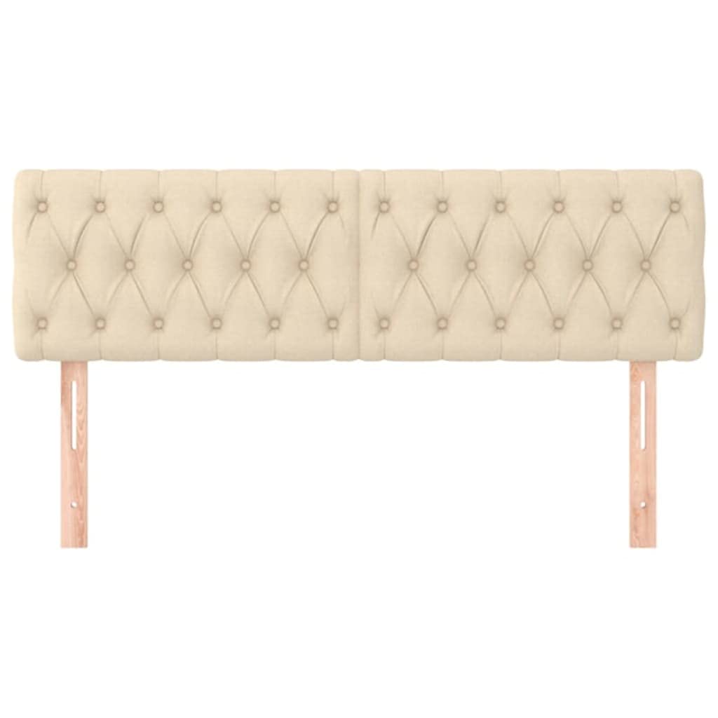 vidaXL Têtes de lit Crème 160x7x78/88 cm Tissu