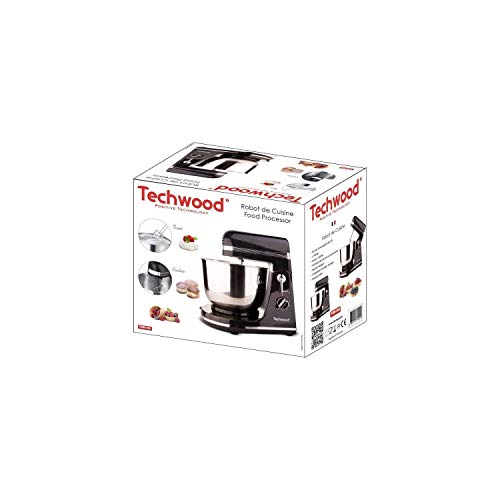 Techwood TMB-366 Küchenmaschine, 300 W, 6 Geschwindigkeitsstufen mit Schüssel 3,5 l, Schwarz – Bild 4