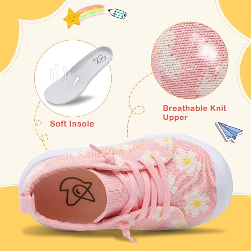 Image of LeIsfIt Toddler Shoes Boys Girls Wide Toe Box Breathable Slip-On Sneakers Kids Lightweight Barefoot Feel Shoes for Everyday Play