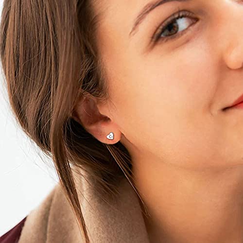 Boucles d'oreilles initiale cœur argent pour tenue quotidienne