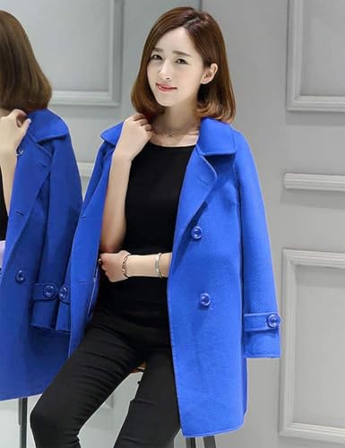 IDEALSANXUN Womens Fall Winter Wool Coats Peacoat Double Breasted Trench Coats2