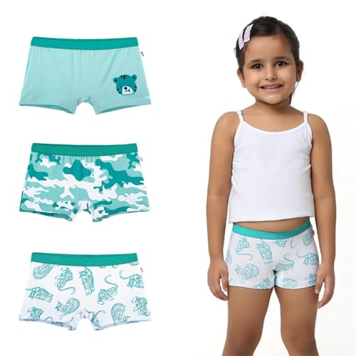Image of YouGotPlanB Cotton Trunks for Girls | Ages 4-16 | Stretchable Trunks for Kids | Snug-Fit | Perfect for Active Girls