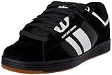 DVS Men's Tactic Skate Shoe, Black/White Nubuck, 12