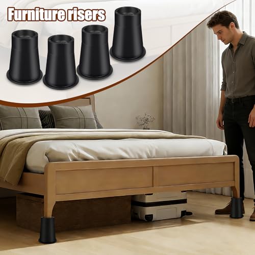 Rehausseur de lit réglable et support de pied antidérapant pour canapé - 3
