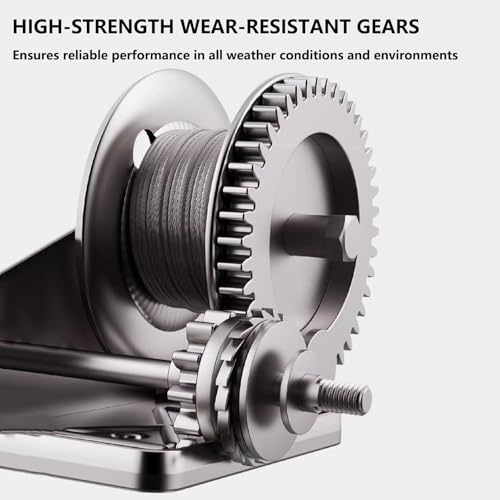 Winche manual de acero inoxidable 1100kg con cable de 10m miniatura 3