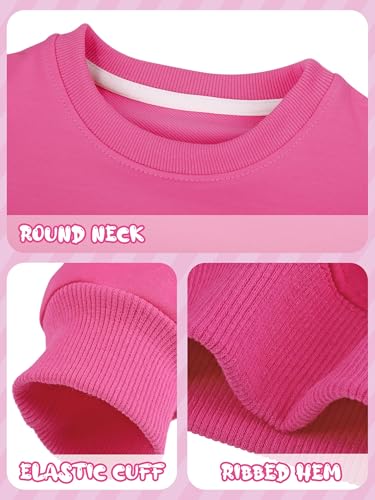 Cooraby 3 Pack Baby and Toddler Girls' Sweatshirt Girl No Cap Crew-Neck Sweatshirt Long Sleeve Pullover Shirt2