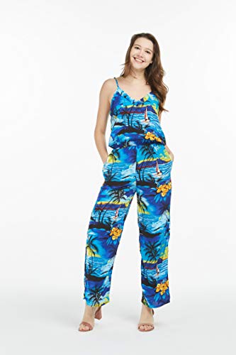 Image of Hawaii Hangover Family Matching Hawaiian Clothes, Sunset Blue | Family matching Hawaiian outfits, Sunset Blue, lightweight rayon, machine washable, tropical print, luaus, cruises