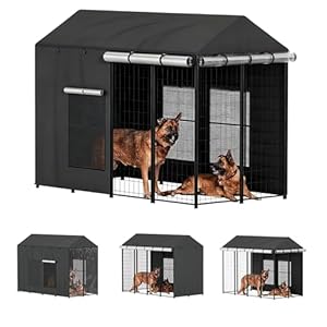 Generic Hundezwingerabdeckung Silber 244x122x183CM