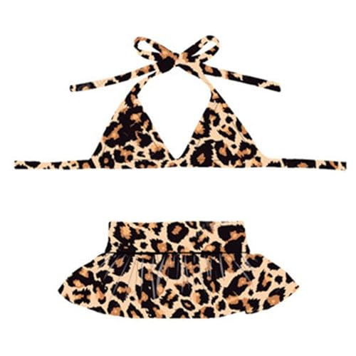 Image of Dog Bikini Swimsuit Summer Puppy Bathing Dress Beach Clothes Cat Costume for Puppy Dog Cat (M, Brown Leopard)