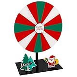 Lawnrden Weihnachtsspiele für Family Party, Preisträger Spinner mit Stand 16-Slot-rotierbarem Schreibbarer löschbarer Spinnrad-Acryl-Weihnachtsfeier.