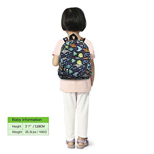 Image of Zicac Toddler Backpack for Boys Girls 12 inch Mini Kids Backpacks for School & Travel, Preschool Kindergarten Cartoon Daypack