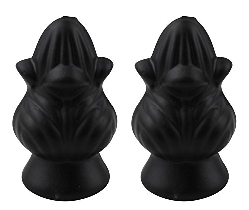 Image of Urbanest Set of 2 Rothwell Lamp Finial, 1 5 /16-inch Tall, Matte Black